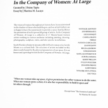 IN THE COMPANY OF WOMEN: AT LARGE, @LnS gallery